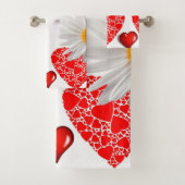 Serviettes de bain set Saint Valentin, Daisy (En situation)