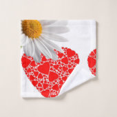 Serviettes de bain set Saint Valentin, Daisy (Gant de toilette)