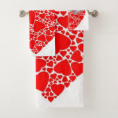 Serviettes de bain set Saint Valentin, Daisy (En situation)