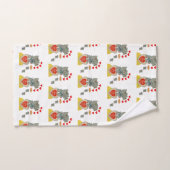 Serviettes de bain set Saint Valentin Eléphant (Serviette à main)