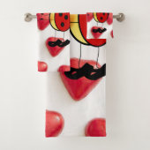 Serviettes de bain set Saint Valentin, Ladybug (En situation)