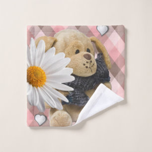 Serviettes de bain set Saint Valentin, Ours en pel