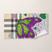 Serviettes de bain set Saint Valentin, papillon (Serviette à main)