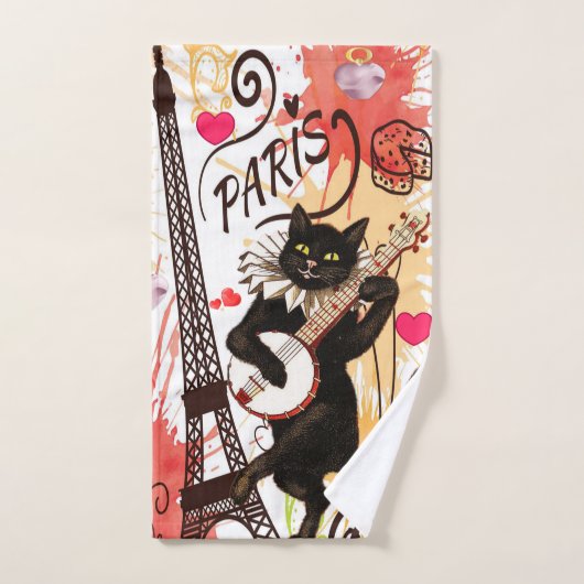 Serviettes de bain set Saint Valentin, Paris Franc (Serviette à main)