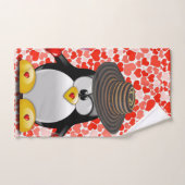 Serviettes de bain set Saint Valentin, Penguin (Serviette à main)