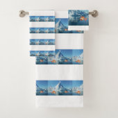 Serviettes de bain set Saint Valentin Poisson ping (En situation)