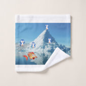 Serviettes de bain set Saint Valentin Poisson ping (Gant de toilette)