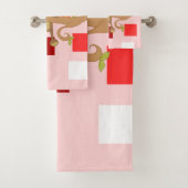 Serviettes de bain set Saint Valentin, Singe (En situation)