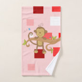 Serviettes de bain set Saint Valentin, Singe (Serviette à main)