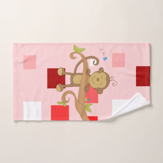 Serviettes de bain set Saint Valentin, Singe (Serviette à main)