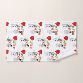 Serviettes de bain set Valentine's Day Hearts Snow (Serviette à main)