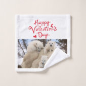 Serviettes de bain set Valentine's Day Ours polair (Gant de toilette)