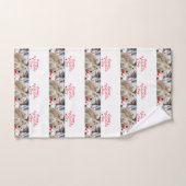 Serviettes de bain set Valentine's Day Ours polair (Serviette à main)