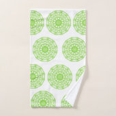 Serviettes de bain set vert Mandala (Serviette à main)