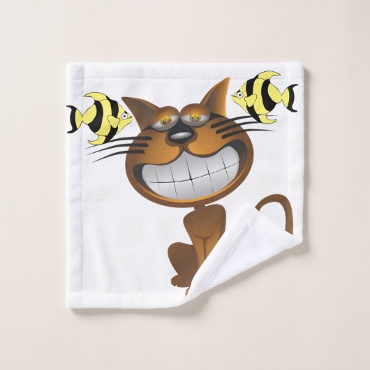 Serviettes de bain sets de chat poisson (Gant de toilette)