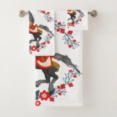 Serviettes de bain sets Floral Horse (En situation)