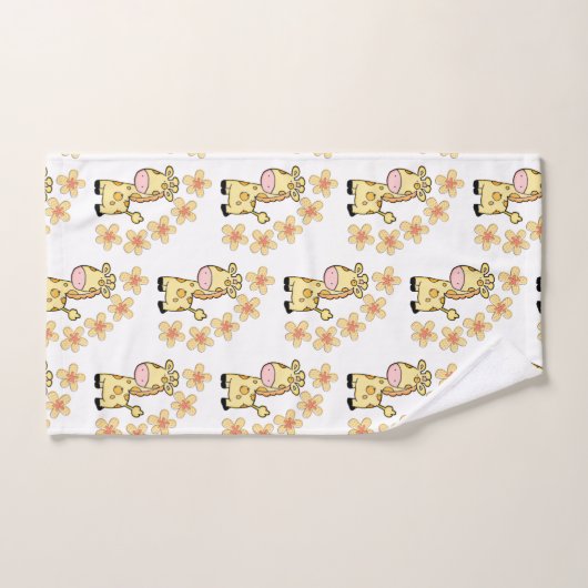 Serviettes de bain sets Giraffe Floral (Serviette à main)