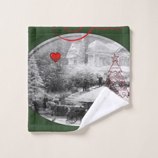 Serviettes de bain sets Noël (Gant de toilette)