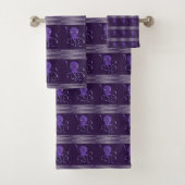 Serviettes de bain sets pieuvre (En situation)