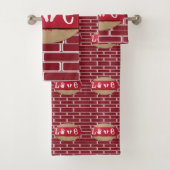 Serviettes de bain sets Saint Valentin Amour (En situation)