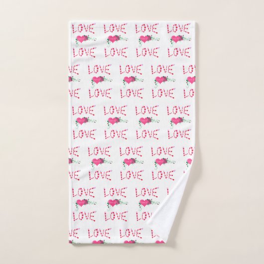 Serviettes de bain sets Saint Valentin Amour (Serviette à main)
