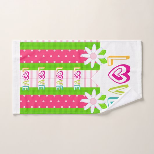 Serviettes de bain sets Saint Valentin Amour (Serviette à main)