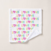 Serviettes de bain sets Saint Valentin Amour Coeur (Gant de toilette)