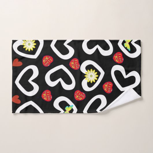 Serviettes de bain sets Saint Valentin Coeurs (Serviette à main)