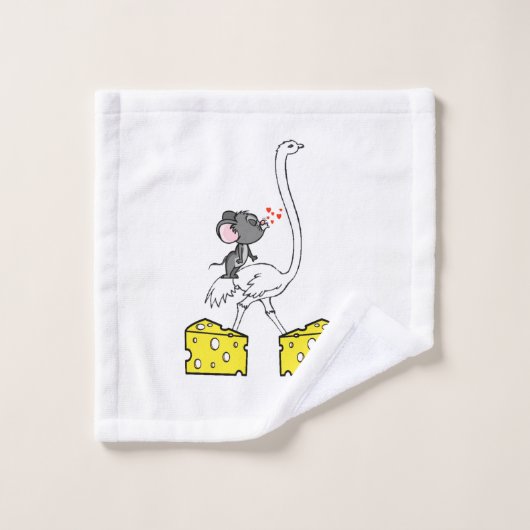 Serviettes de bain sets souris souris Ostrich From (Gant de toilette)