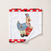 Serviettes de bain sets Valentine's Day Canard Vin (Gant de toilette)