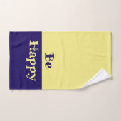 Serviettes de bain "Soyez Heureux" (Jaune Beurre e (Serviette à main)