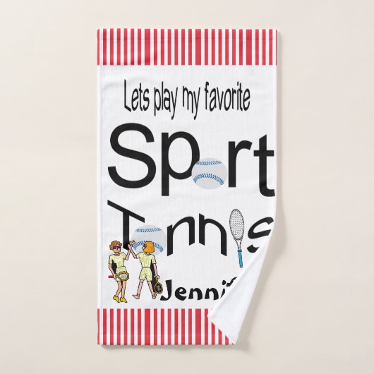 Serviettes de bain Sport favori Jeux de Tennis (Serviette à main)