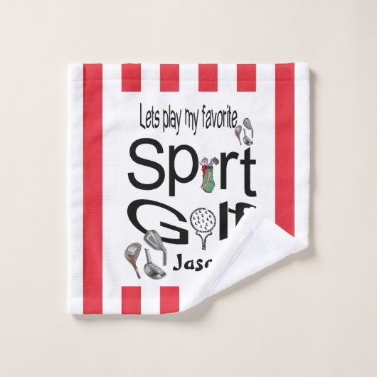 Serviettes de bain Sport favori Jeux Golf (Gant de toilette)