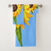 Serviettes de bain Sunflower jaune Ciel bleu (En situation)