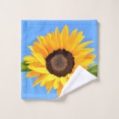 Serviettes de bain Sunflower jaune Ciel bleu (Gant de toilette)