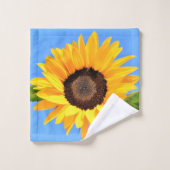 Serviettes de bain Sunflower jaune Ciel bleu (Gant de toilette)