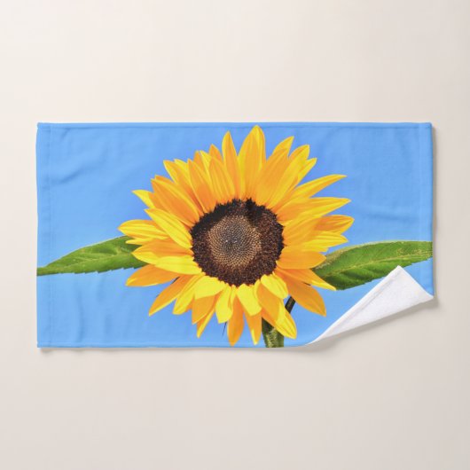 Serviettes de bain Sunflower jaune Ciel bleu (Serviette à main)