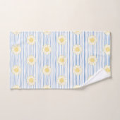 Serviettes de bain Sunflowers et Blue Stripes (Serviette à main)
