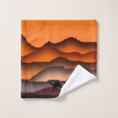 Serviettes de bain Sunset Desert Camel Desert (Gant de toilette)