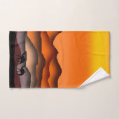 Serviettes de bain Sunset Desert Camel Desert (Serviette à main)