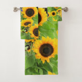 Serviettes de bain Tournesols (En situation)