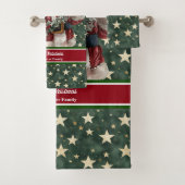 Serviettes de bain traditionnelles en aquarelle du (En situation)