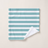 Serviettes de bain Turquoise et Blanc modernes (Gant de toilette)