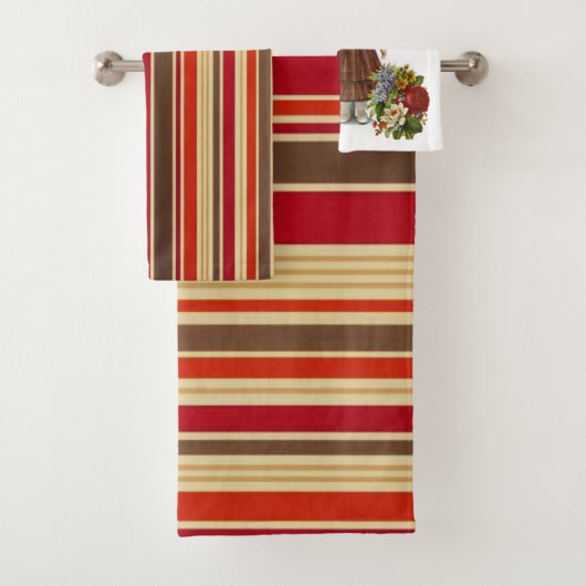 Serviettes de bain Victorian Orange (En situation)