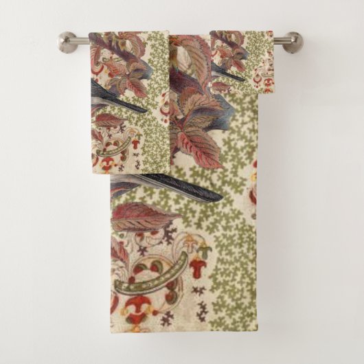 Serviettes de bain Vintage pour oiseaux (En situation)