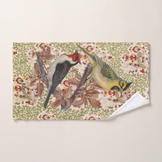 Serviettes de bain Vintage pour oiseaux (Serviette à main)