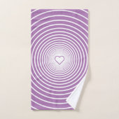 Serviettes de bain violet rayées blanches ou chois (Serviette à main)