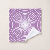 Serviettes de bain violet rayées blanches ou chois (Gant de toilette)