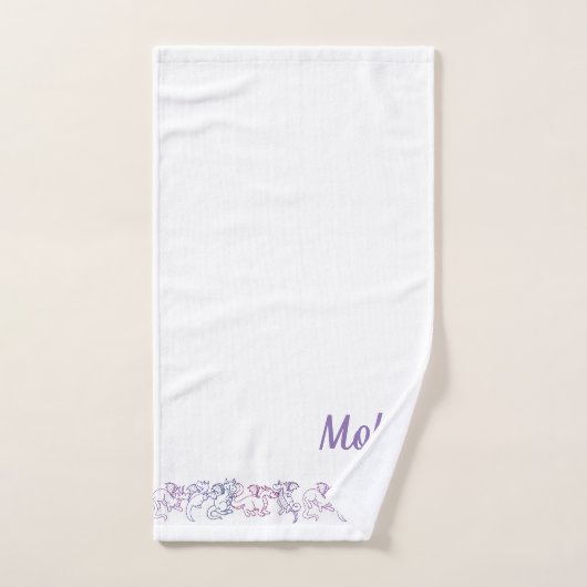 Serviettes de bain violet rose Dragons Ensemble pe (Serviette à main)