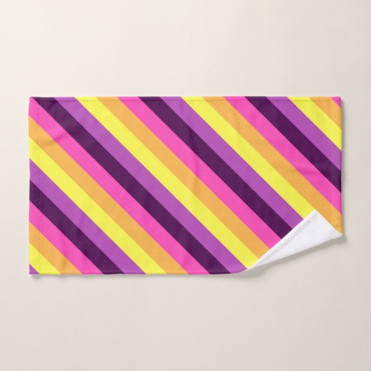 Serviettes de bain violet rose Retro (Serviette à main)
